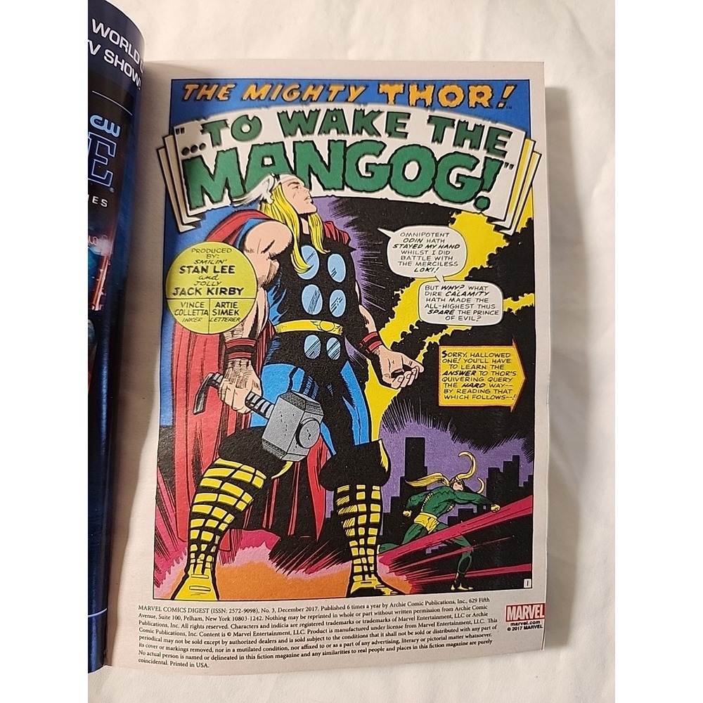 Marvel Comics Digest 1st Issue Starring Thor ( To Wake The Mangog) - Picture 2 of 4